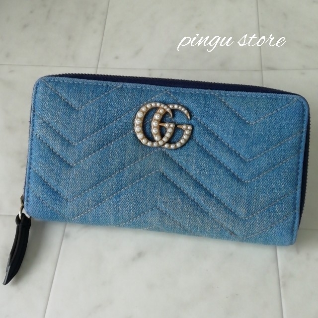 Gucci - 【美品　正規品】グッチ　ラウンドファスナー　デニムの通販 by ピングー☆'s shop