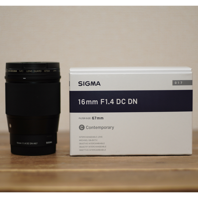 SIGMA 16mm F1.4 DC DN SONY Eマウント フィルター付き