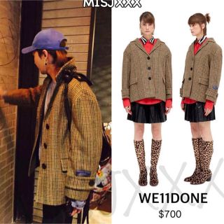 ピースマイナスワン(PEACEMINUSONE)の専用　we11done  PLAID WOOL JACKET(テーラードジャケット)