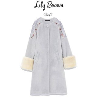 lily brown レース刺繍ビジューコート 新品未使用タグ付き