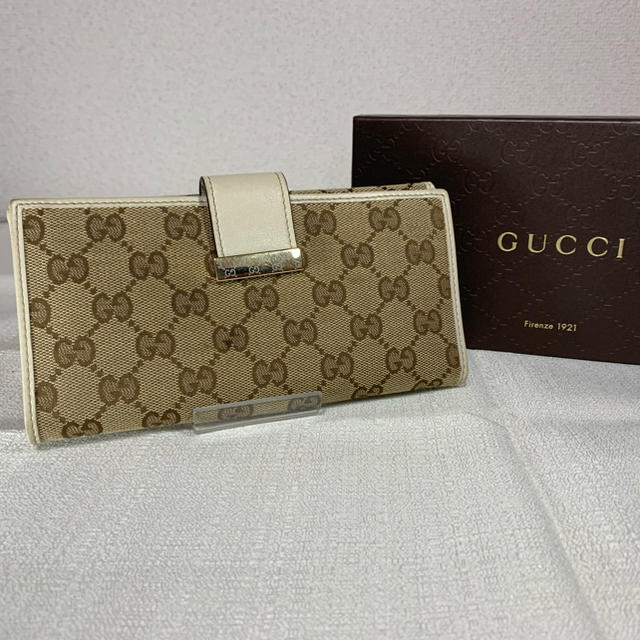 Gucci - GUCCI グッチ キャンバス×レザー 212089 wホック長財布 の通販 by インポートファッション☆即購入OK！