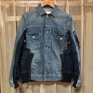 サカイ(sacai)のsacai DENIM x MA-1 JACKET(ブルゾン)