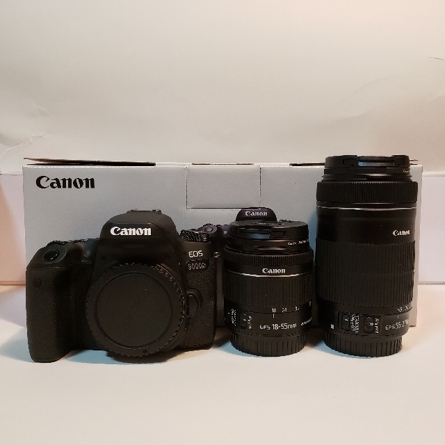 【美品】EOS 9000D ダブルズームキットカメラ