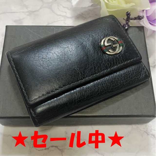 Gucci - ★セール★ 【グッチ】 キーケース ６連 黒 レザー 箱付きの通販 by ショップ　かみや