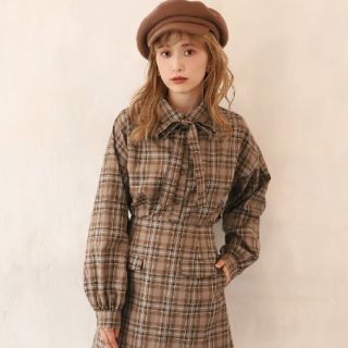 ナイスクラップ(NICE CLAUP)の【WEB STORE限定】NICE CLAUPチェックセットアップ(ミニワンピース)