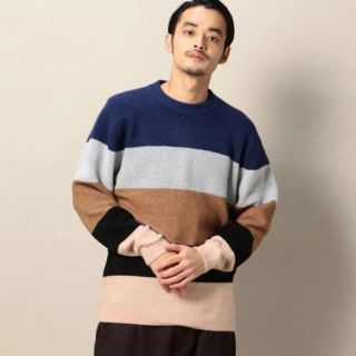 ビューティアンドユースユナイテッドアローズ(BEAUTY&YOUTH UNITED ARROWS)のBEAUTY&YOUTH UNITED ARROWS スポンジウールパネルニット(ニット/セーター)