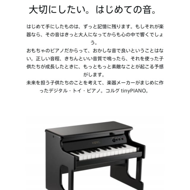 KORG(コルグ)のKORGのタイニーピアノ 電子ピアノ 楽器の鍵盤楽器(電子ピアノ)の商品写真