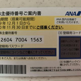 ANAの株主優待券、普通郵便でなら送料込みです。(その他)