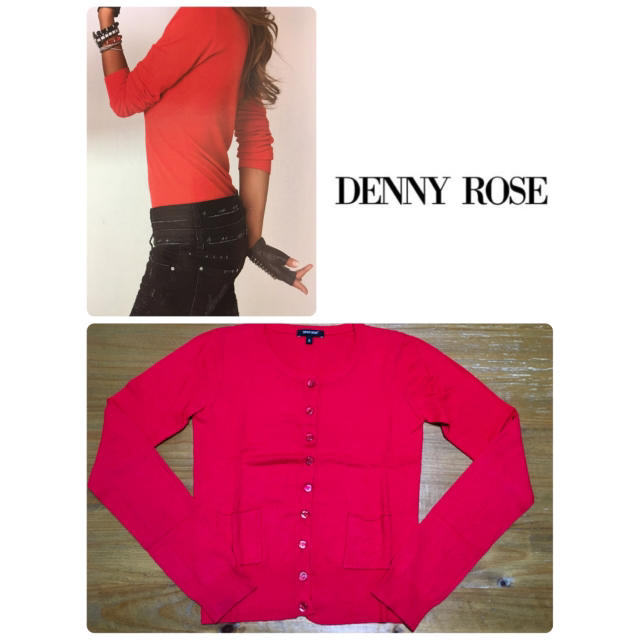 DENNYROSE(デニーローズ)のDENNY ROSEカーディガン赤Sサイズ レディースのトップス(カーディガン)の商品写真