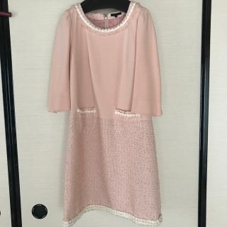 トゥービーシック(TO BE CHIC)の★トゥービーシック ツイードワンピース タグ付き新品(ひざ丈ワンピース)