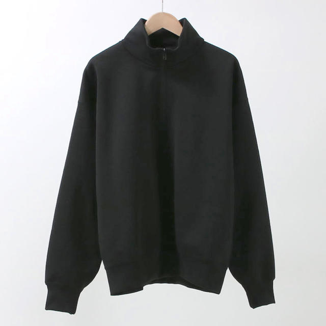 AURALEE BAGGY POLYESTER 19AW  HALF ZIP 黒