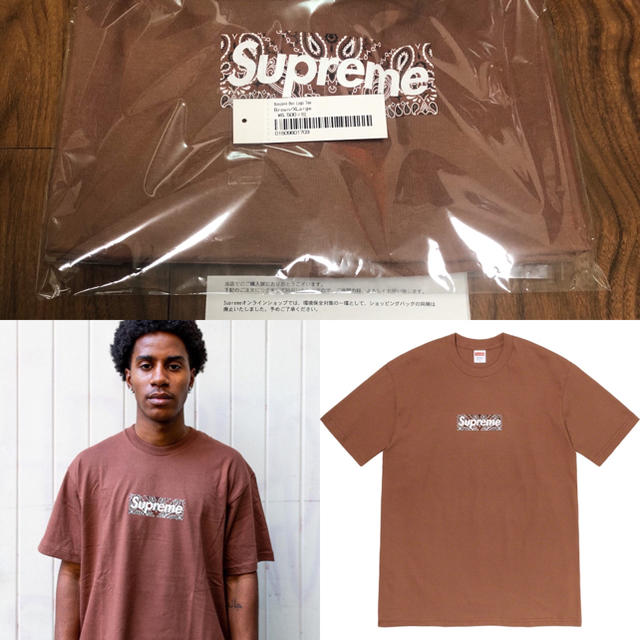 トップスXL Supreme Bandana Box logo Tee Brown