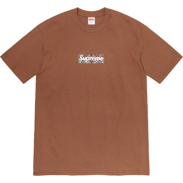 XL Supreme Bandana Box logo Tee Brown