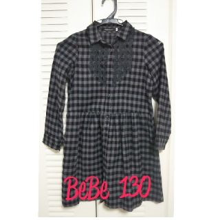 ベベ(BeBe)のBeBe 女の子用 冬用ワンピース 130サイズ(ワンピース)