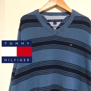 トミーヒルフィガー(TOMMY HILFIGER)のトミーヒルフィガー Tommy Hilfiger ボーダーコットンニット★刺繍(ニット/セーター)