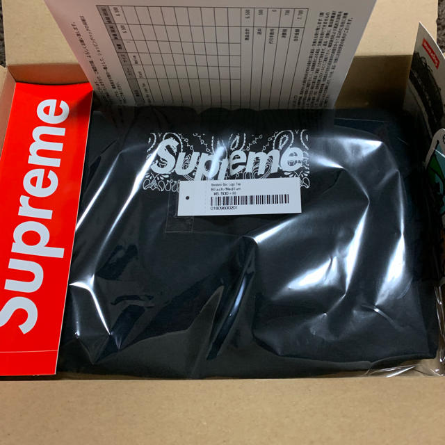 supreme Bandana Box Logo Tee M BlackTシャツ/カットソー(半袖/袖なし)
