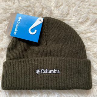 コロンビア(Columbia)のコロンビア　未使用　ニット帽　カーキ　(ニット帽/ビーニー)