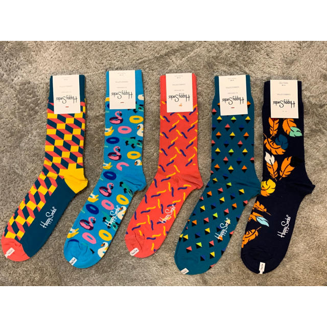 BEAMS(ビームス)のハッピーソックス happy socks 5足 定価7,260円 メンズのレッグウェア(ソックス)の商品写真