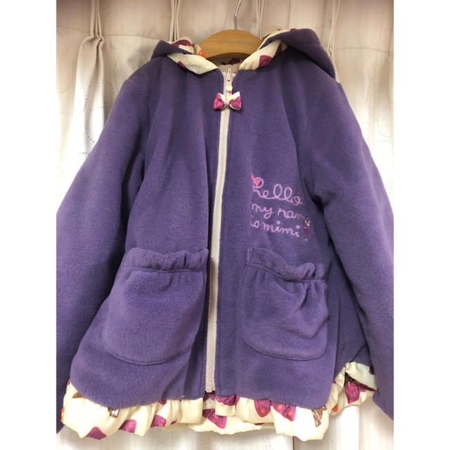 KP(ニットプランナー)のkp ミミちゃんリボンリバーシブルアウター キッズ/ベビー/マタニティのキッズ服女の子用(90cm~)(コート)の商品写真