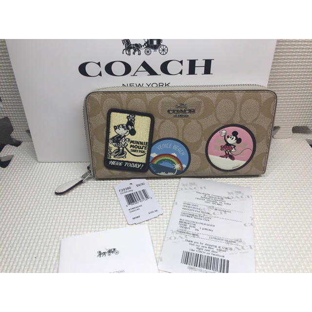 新品未使用】COACH コーチ 長財布 ミニーマウス ディズニーコラボ