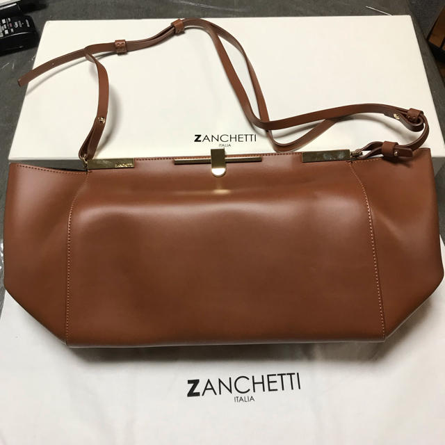 DEUXIEME CLASSE(ドゥーズィエムクラス)のZANCHETTI ザンチェッティ 3wayバッグ Ｌ キャメル レディースのバッグ(ショルダーバッグ)の商品写真
