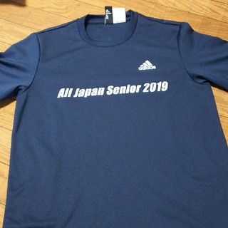 アディダス(adidas)のadidas全日本シニア2019記念Tシャツ oサイズ(バドミントン)