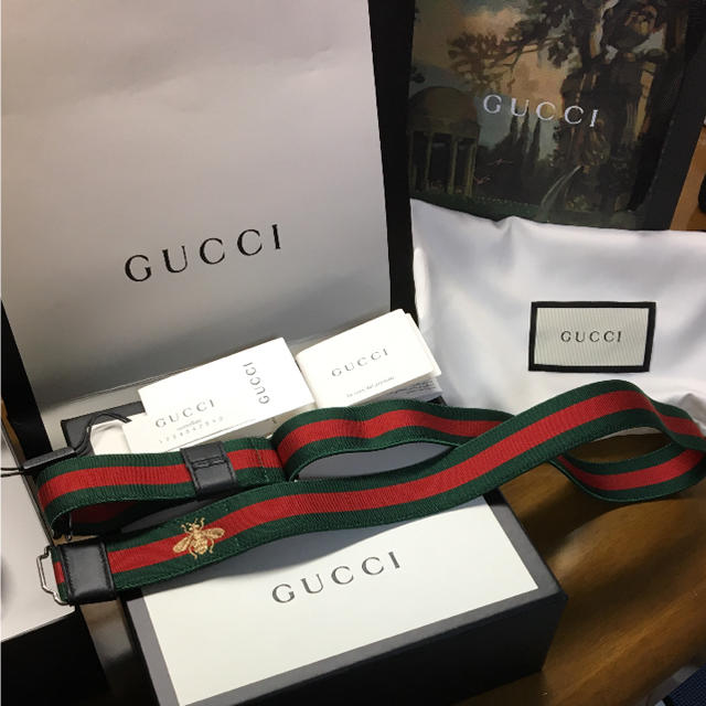 Gucci - GUCCI グッチ Bee シェリーライン エラスティックウェブベルトの通販 by yu's shop