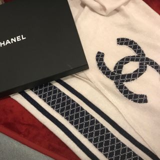 シャネル(CHANEL)のCHANEL シャネル ストール 白 箱付き(ストール/パシュミナ)