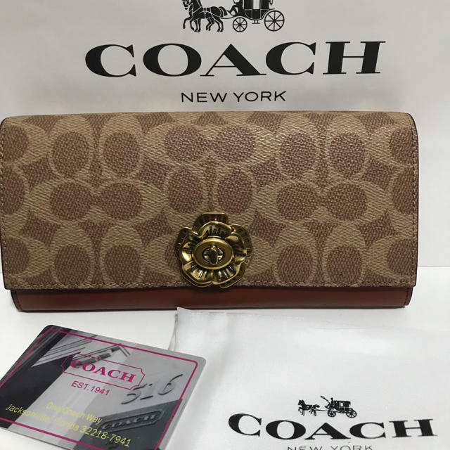 COACH(コーチ)の【大人気、エレガント】COACH コーチ 長財布 レディースのファッション小物(財布)の商品写真