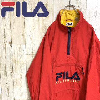 フィラ(FILA)の【激レア】フィラ☆ナイロンジャケット デカロゴ刺繍入り ゆるだぼ M(ナイロンジャケット)