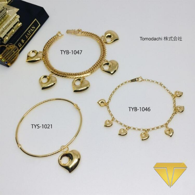 K18金 Mini Monaka Heart Charm ブレスレット | andrely.com