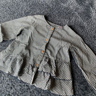 ザラ(ZARA)のzara ギンガムチェックブラウス　92(ブラウス)