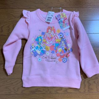 バンダイ(BANDAI)のスタートゥインクルプリキュア/肩フリルが可愛い裏起毛のあったかトレーナー/100(Tシャツ/カットソー)