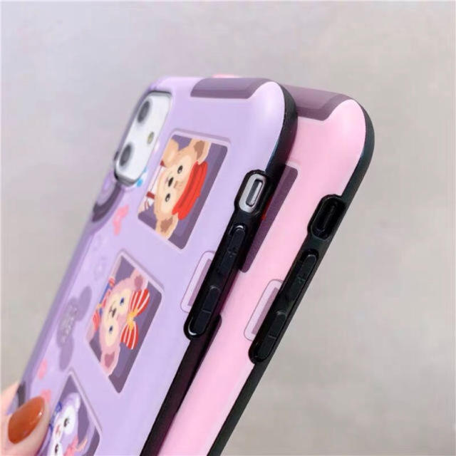 Disney(ディズニー)のセット！ピンク パープルダッフィー&フレンズ iPhoneXRケース スマホ/家電/カメラのスマホアクセサリー(iPhoneケース)の商品写真