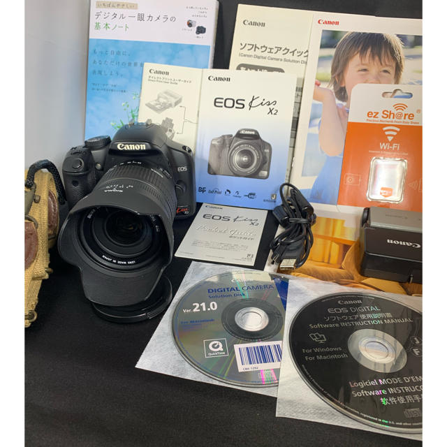 一眼レフ　canon EOS Ｘ2 300mmレンズwi-fi  SD 16GB 1