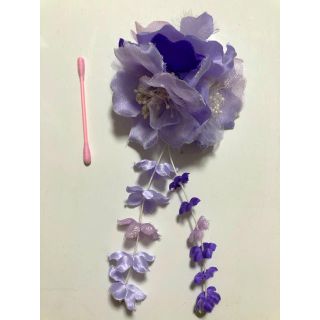 イオン(AEON)の花飾り パープル (洋)(和装小物)