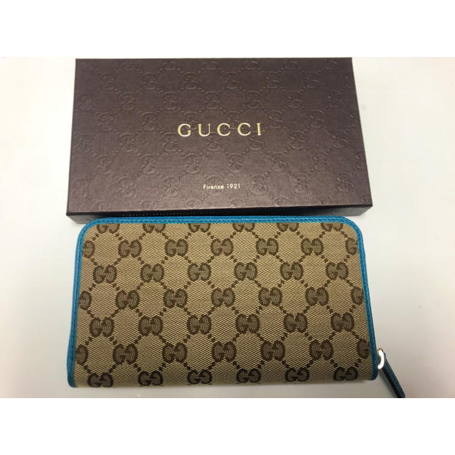Gucci - GUCCI GG 長財布新品未使用　ブルーの通販 by しん's shop