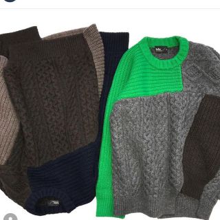 kolor - 渋谷パルコ限定 kolor パッチワークニットの通販 by Endoo's