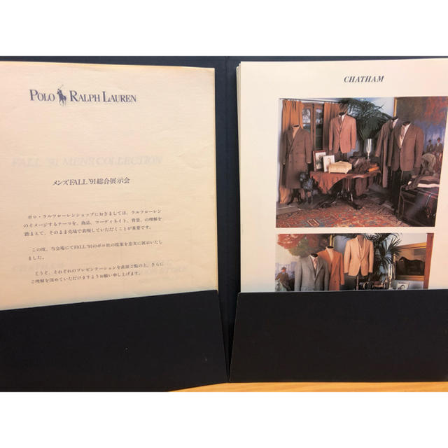 1991 年　POLO／ラルフローレン  メンズ秋冬　総合展示会写真　　超レア品
