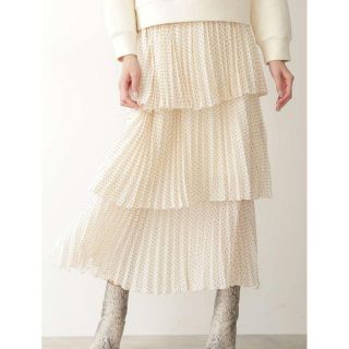 ジルバイジルスチュアート(JILL by JILLSTUART)のプリーツティアードミディスカート jillbyjillstuart(ロングスカート)