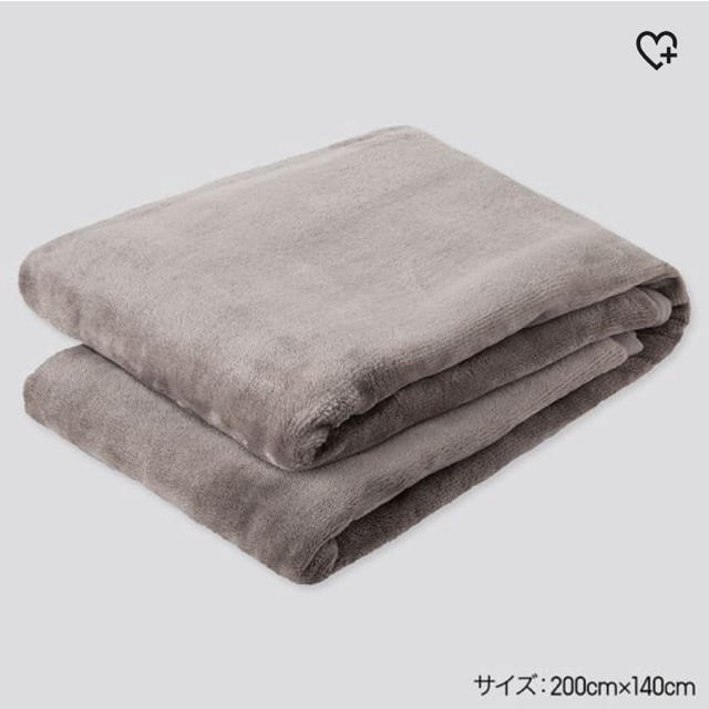 UNIQLO(ユニクロ)のヒートテックモウフ　シングル　グレー　毛布 インテリア/住まい/日用品の寝具(毛布)の商品写真
