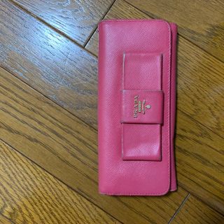 プラダ(PRADA)のプラダ ピンク 長財布 使用感あり 正規品(財布)