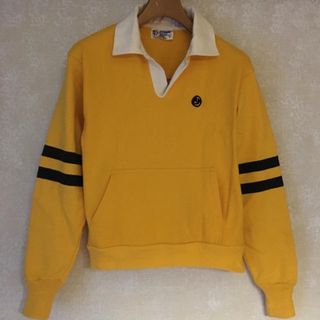 極美品 レア！カナダ製 Athletic Knit 長袖ラガーシャツ ポロシャツ(ポロシャツ)