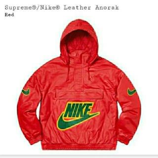 シュプリーム(Supreme)のM SUPREME NIKE Leather Anorak(レザージャケット)