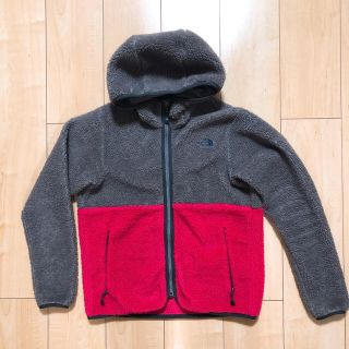 ザノースフェイス(THE NORTH FACE)のTHE NORTH FACE ボアフリースパーカー ピンク×グレー(パーカー)