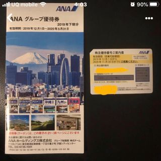 エーエヌエー(ゼンニッポンクウユ)(ANA(全日本空輸))の株主優待券　1枚 ＋ANAグループ優待券　１冊(その他)