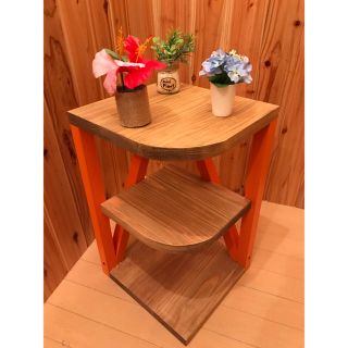 ハンドメイド　木製カフェテーブル(家具)