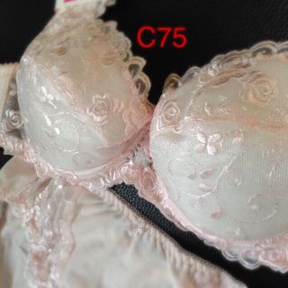 C75ピンクオイルパットブラジャーセット(その他)