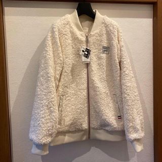 フィラ(FILA)のFILA ボアリバーシブルジャケット＊裏ボアジャケット＊オフホワイト＊LL 新品(ブルゾン)