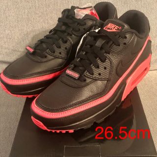 ナイキ(NIKE)の26.5cm Undefeated NIKE AIR MAX 90 黒赤(スニーカー)